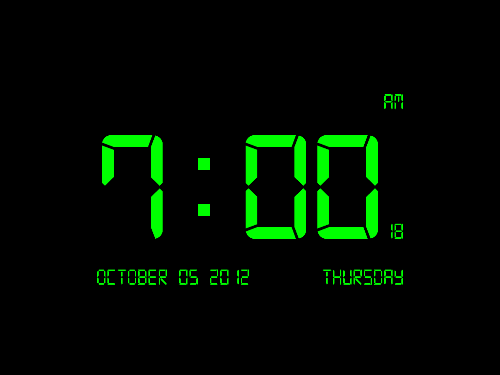 Digital Clock-7 2.02 software screenshot