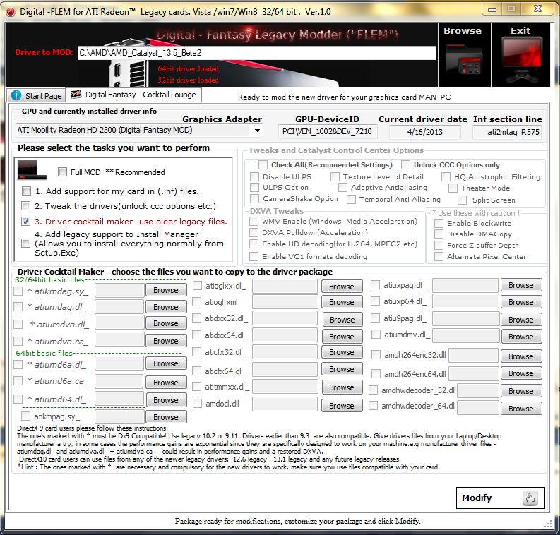 Digital-FLEM 1.0 Release 1 software screenshot
