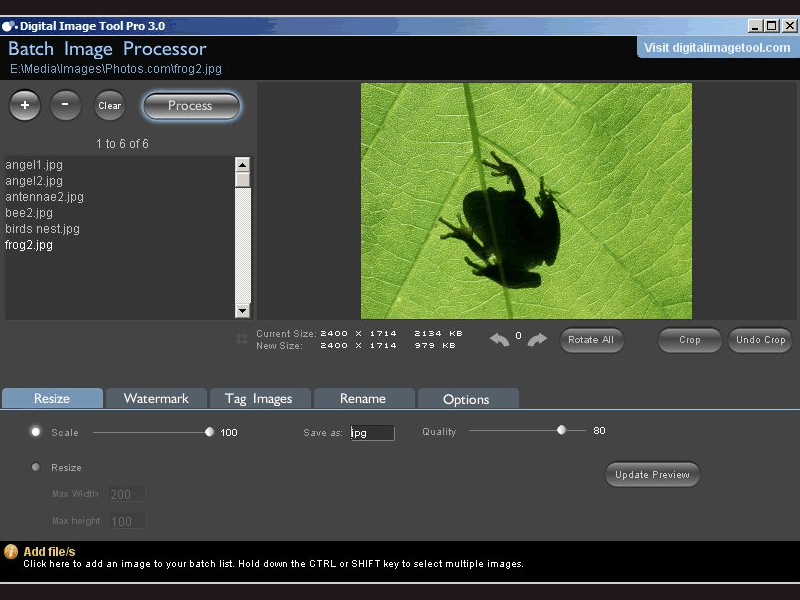 Digital Image Tool 3.0 software screenshot