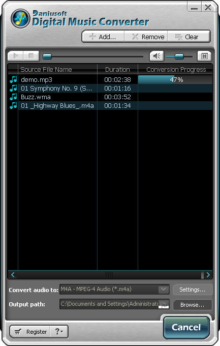 Digital Music Converter 5.3.9 software screenshot