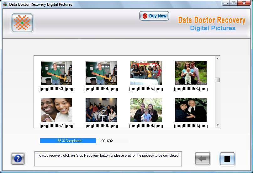 Digital Picture Recovery Program 4.0.1.6 software screenshot