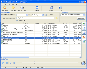 Direct Audio Converter and CD Ripper 2.0.7.0 software screenshot
