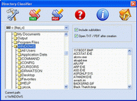 Directory Classifier 2.2 software screenshot
