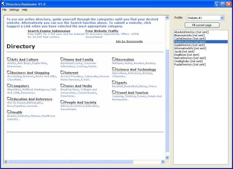 Directory Dominator 1.0.15 software screenshot