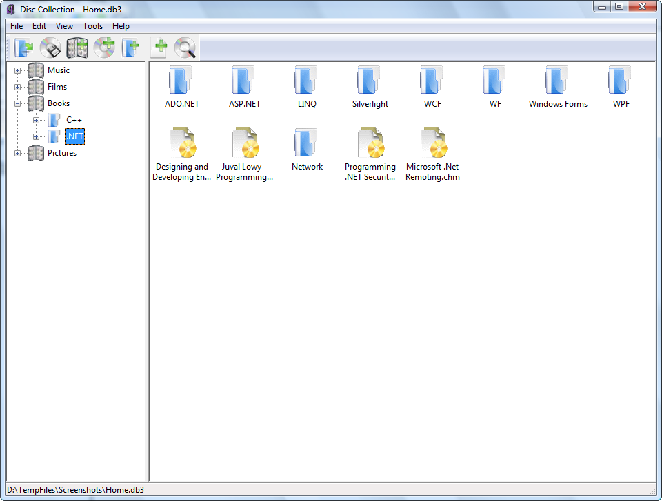 Disc Collection 2.6.0.36 software screenshot