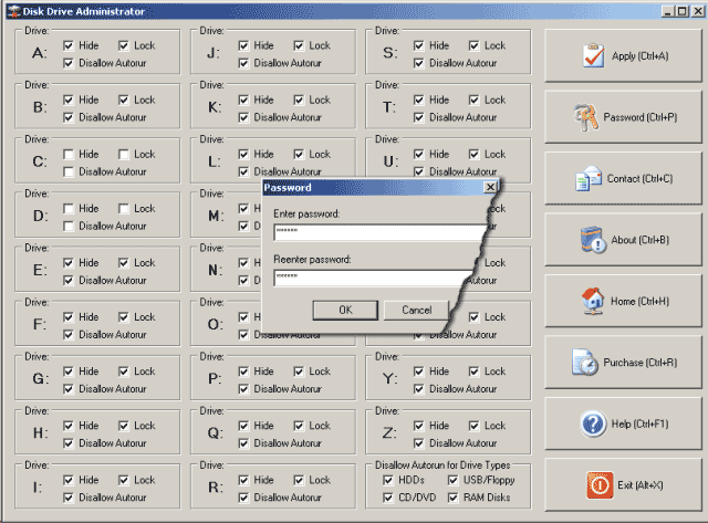 Disk Drive Administrator 3.66 software screenshot