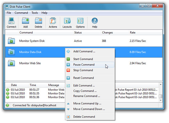 Disk Pulse Server 9.8.16 software screenshot