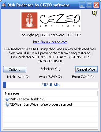 Disk Redactor 2.0 software screenshot