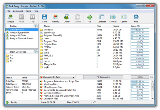 Disk Savvy Ultimate 9.8.14 software screenshot