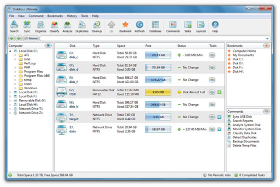 DiskBoss Pro 8.1.12 software screenshot