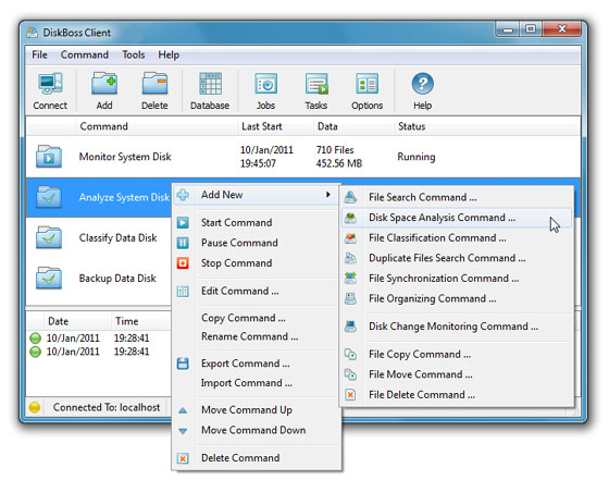 DiskBoss Server 8.1.12 software screenshot