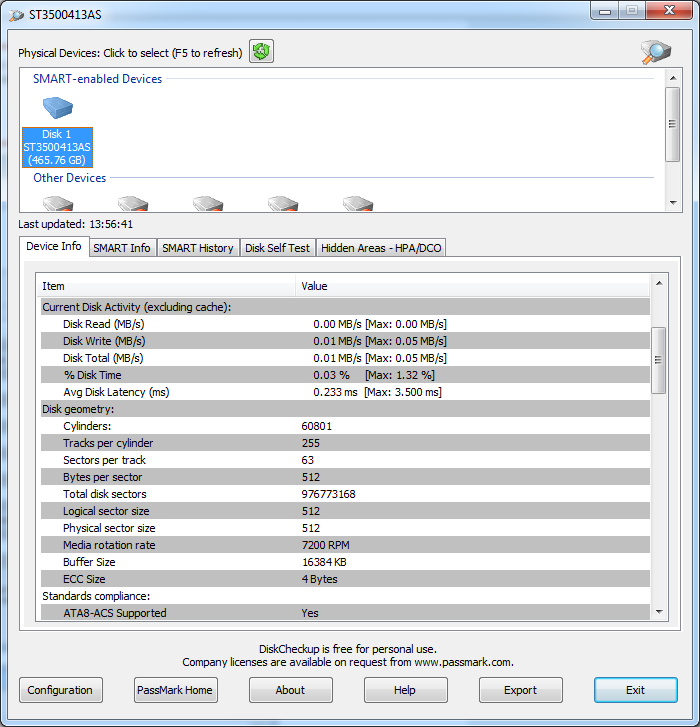 DiskCheckup 3.4.1003 software screenshot
