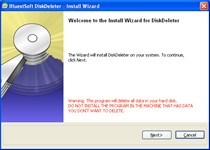 DiskDeleter 1.0.2 software screenshot