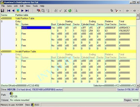DiskExplorer for FAT 4.32 software screenshot