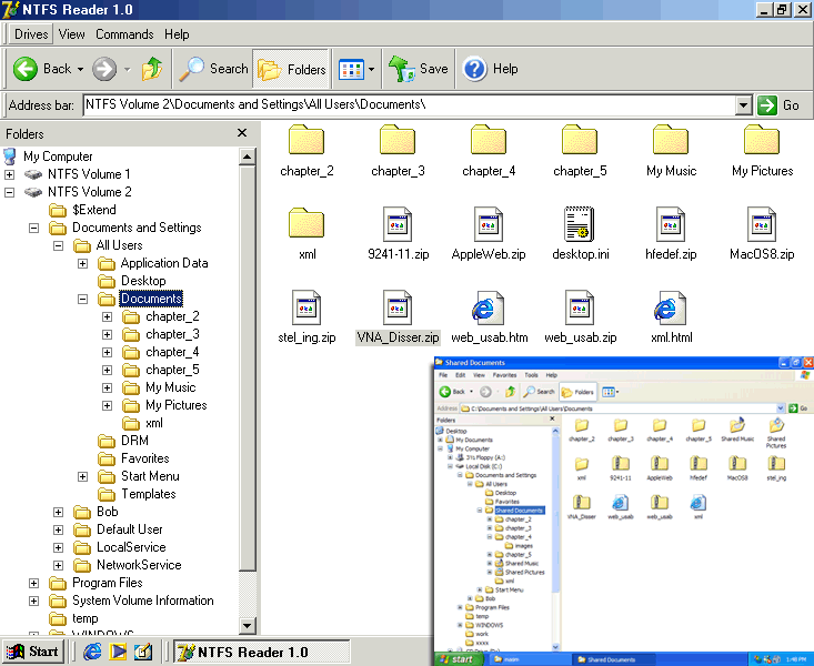 DiskInternals NTFS Reader 2.0 software screenshot