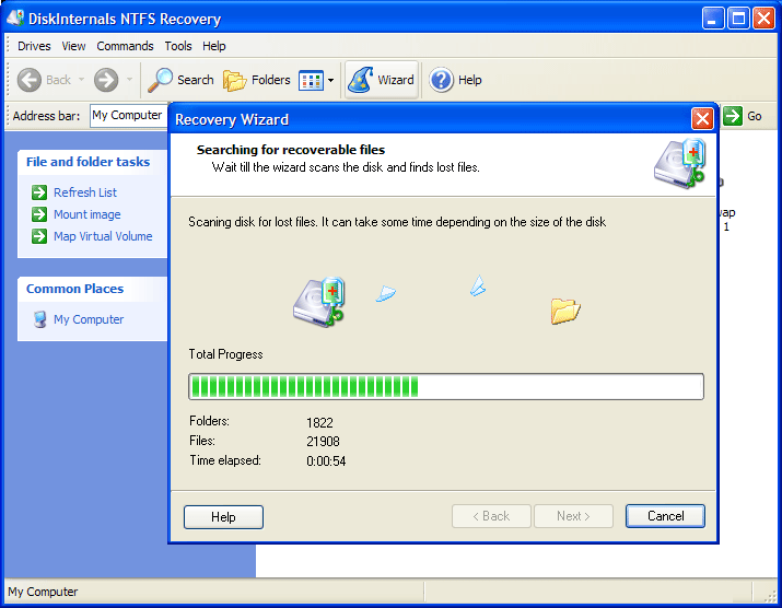 DiskInternals NTFS Recovery 3.7 software screenshot