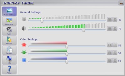 Display Tuner 1.7 software screenshot