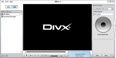 DivX Play Bundle (incl. DivX Player) 6.2 software screenshot