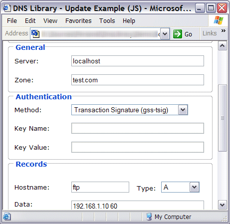 DnsLibrary 1.03 software screenshot