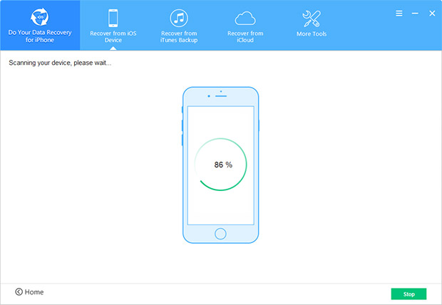 DoYourData Recovery for iPhone 5.0 software screenshot