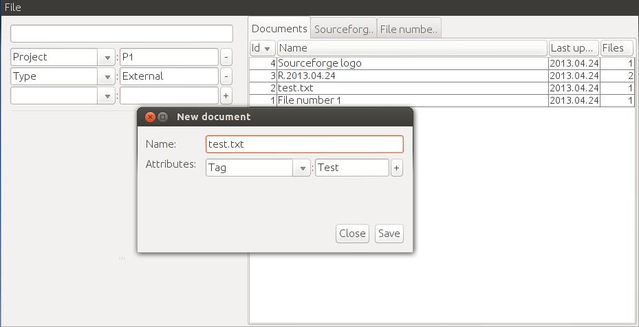DocStore 1.0 software screenshot