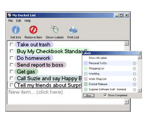 Docket 1.0 software screenshot