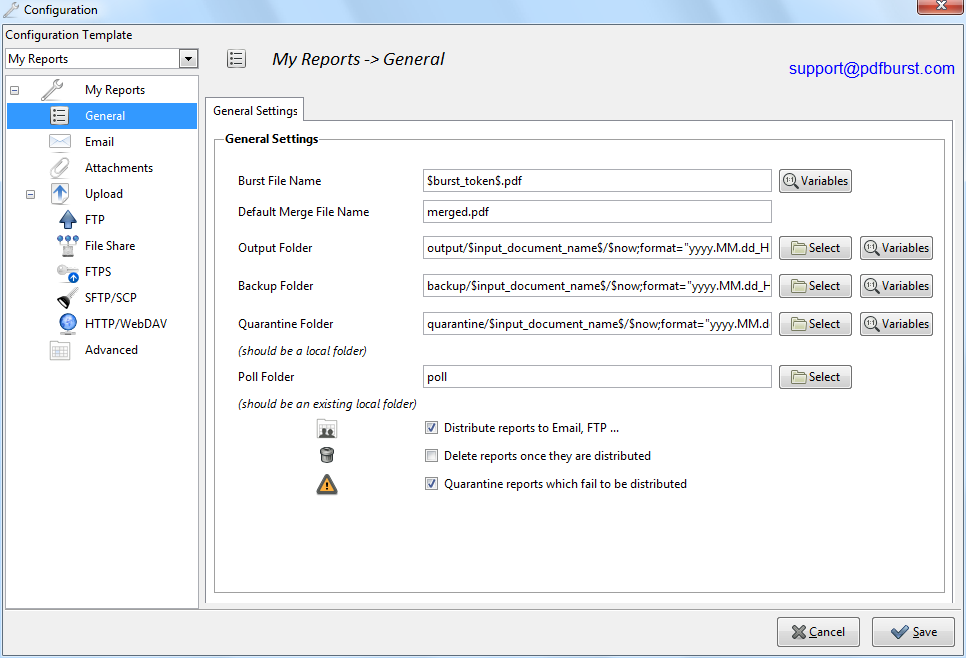 DocumentBurster 6.2 software screenshot