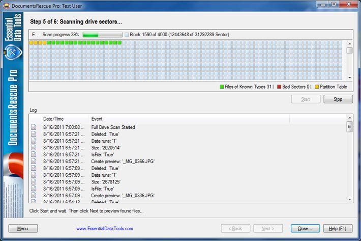 DocumentsRescue Pro 6.14.1042 software screenshot