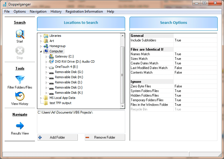 Doppelganger 1.0.4 software screenshot