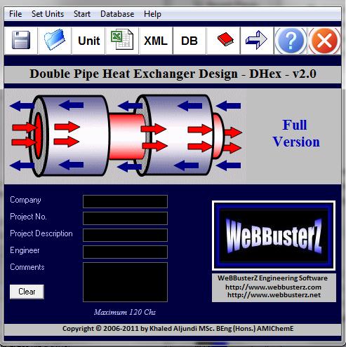 Double Pipe Heat Exchanger Design 2.1.0.2 software screenshot