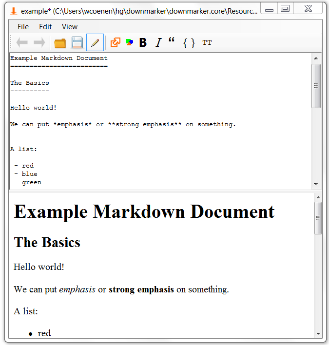 DownMarker 0.2.1.0 software screenshot
