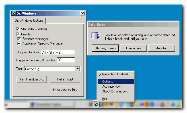 DrWindows 1.05.01 software screenshot