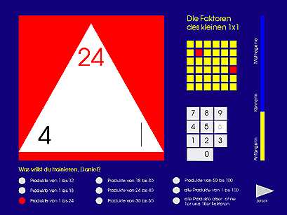 Dreieck-1x1 Malrechnen-Trainer 1.0 software screenshot
