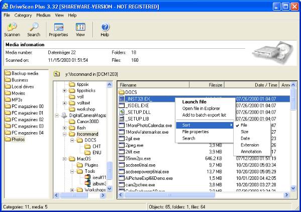 DriveScan Plus 3.33c software screenshot
