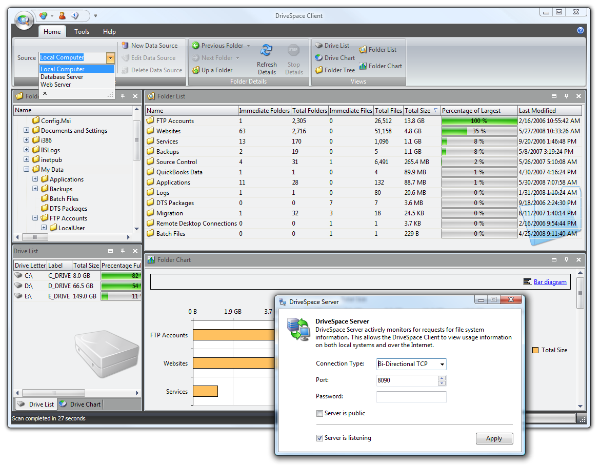 DriveSpace 1.0 software screenshot