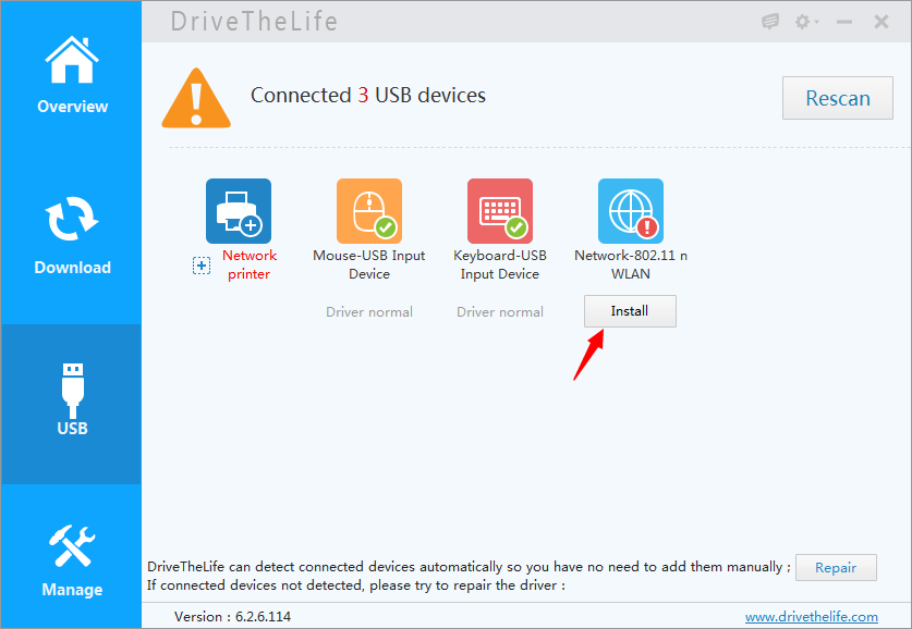 Driver Talent 6.5.53.158 software screenshot