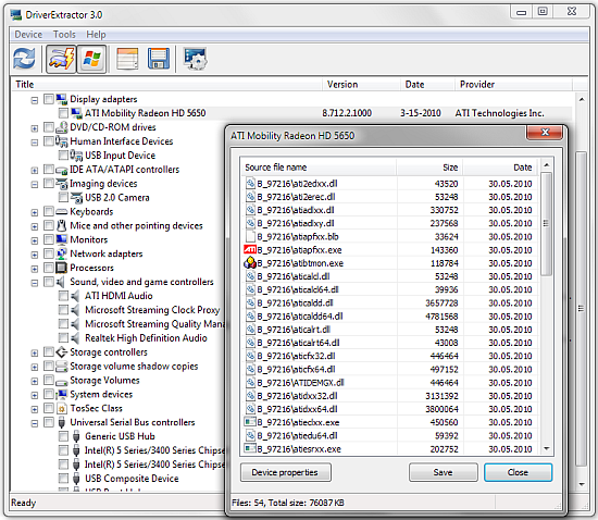 DriverExtractor 3.1 software screenshot