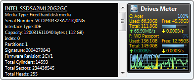 Drives Meter 4.3 software screenshot