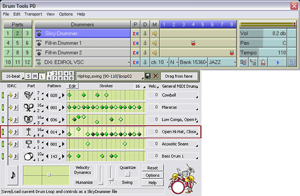 DrumTools Performance Designer 1.0 software screenshot