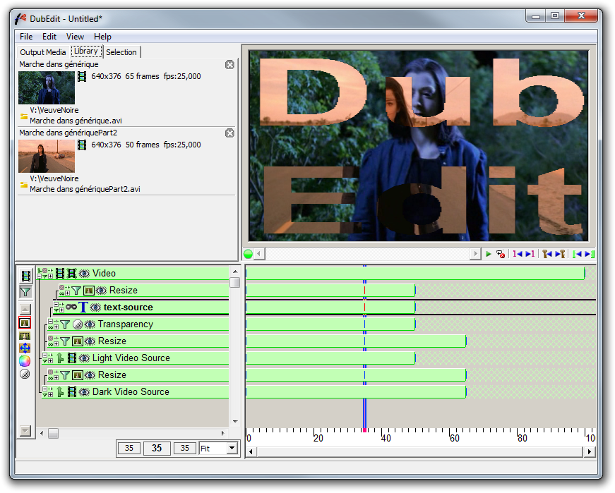 DubEdit 0.5.0 Rev1850 software screenshot