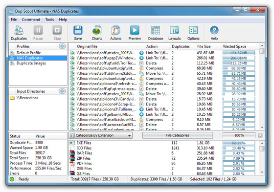 Dup Scout Pro 9.6.18 software screenshot