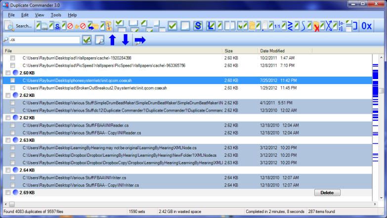 Duplicate Commander 3.0 software screenshot