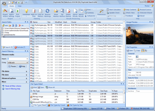 Duplicate File Detective 4.3.53 software screenshot