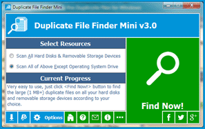 Duplicate File Finder Mini 5.0.008 software screenshot
