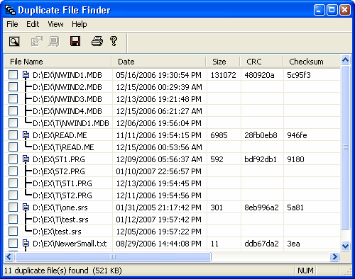 Duplicate File Finder Portable 3.5 software screenshot