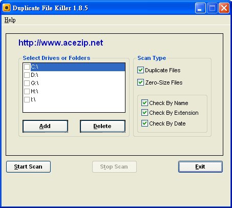 Duplicate File Killer 1.8.5 software screenshot