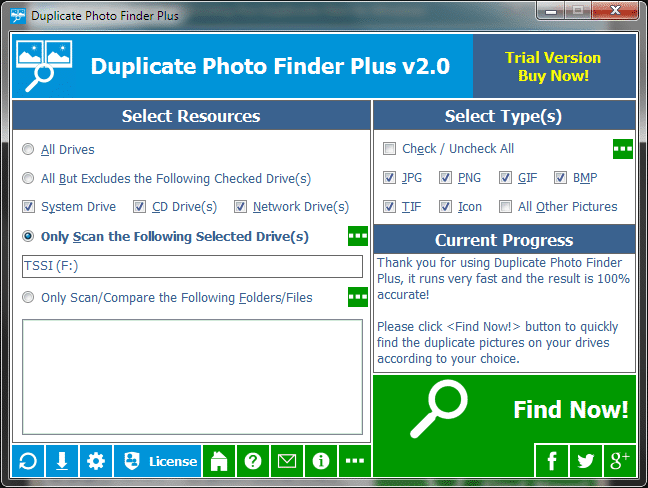 Duplicate Photo Finder Plus 5.0.011 software screenshot