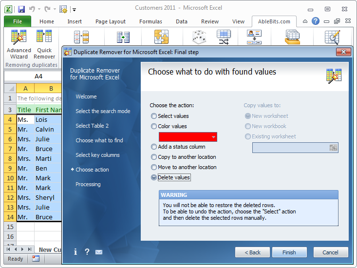 Duplicate Remover for Microsoft Excel 4.1.0.945 software screenshot