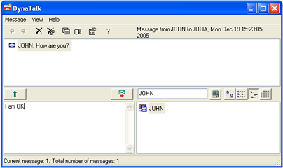 DynaTalk 2.5 software screenshot