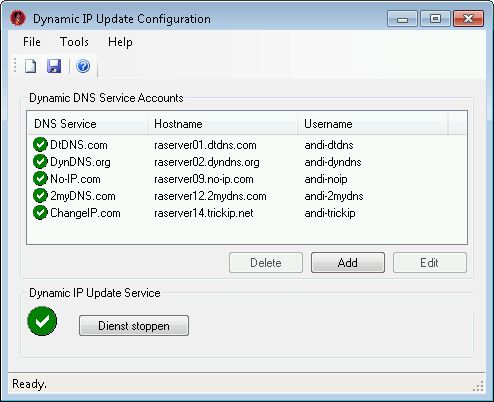 Dynamic IP Update Service 2.6 software screenshot